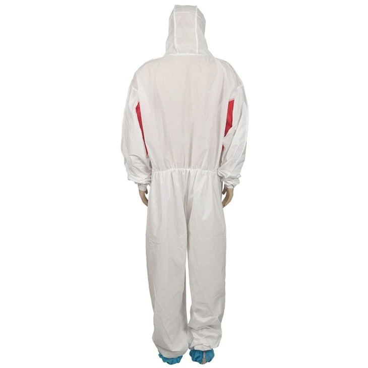 Type 5 6 Microporous Coverall With SMS Back And Hood